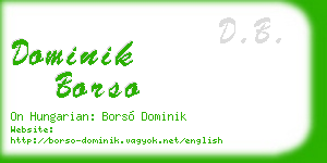 dominik borso business card